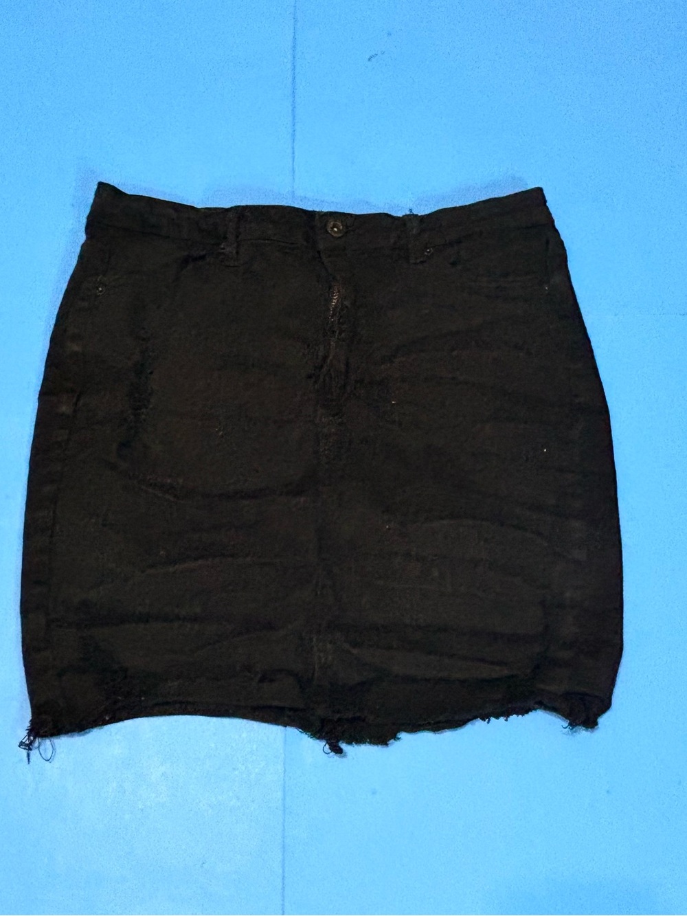 Wax Jean Los Angeles Black Denim Mini Skirt - Women